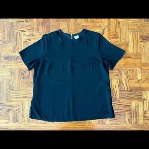 Chico’s Blouse Zippered Back Cutouts Two Layers 3 16